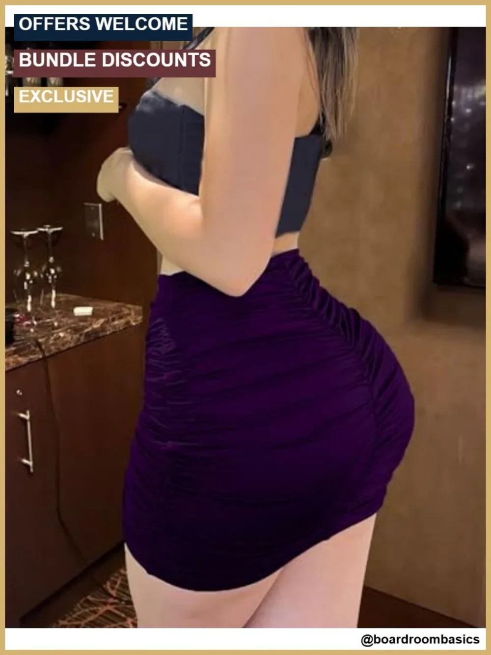 Ruched Bodycon Double Layer Mini Skirt Adjustable Length